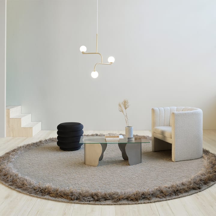 Feather Vloerkleed rond, Swan 280 cm Kasthall