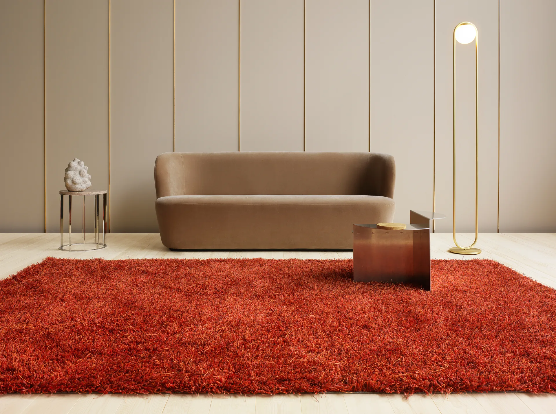 Moss vloerkleed 170x240 cm, Deep coral Kasthall