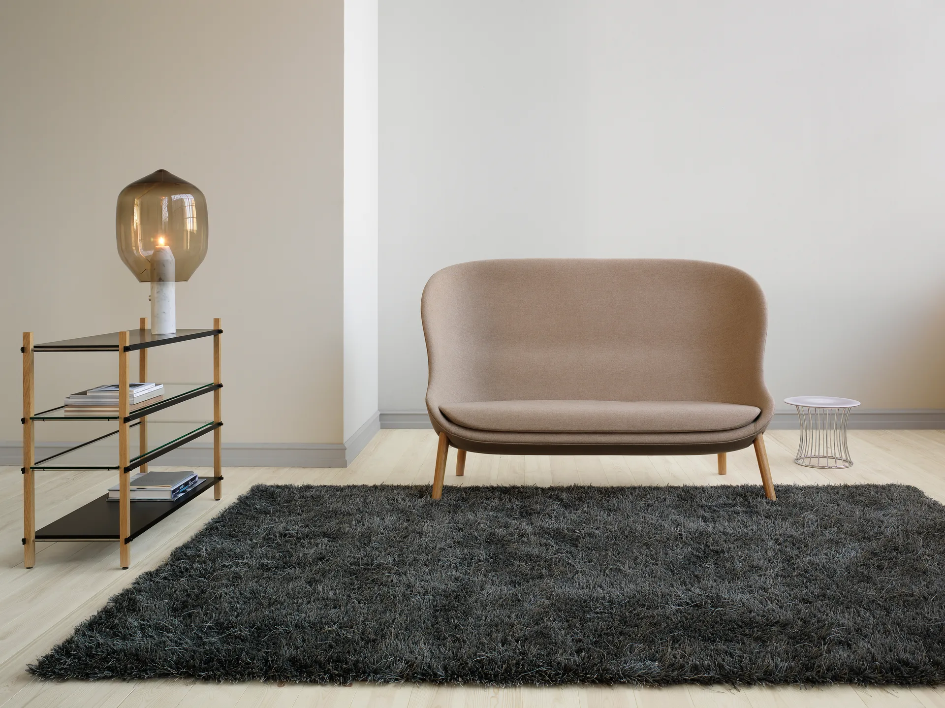 Moss vloerkleed 170x240 cm, Nickel grey Kasthall