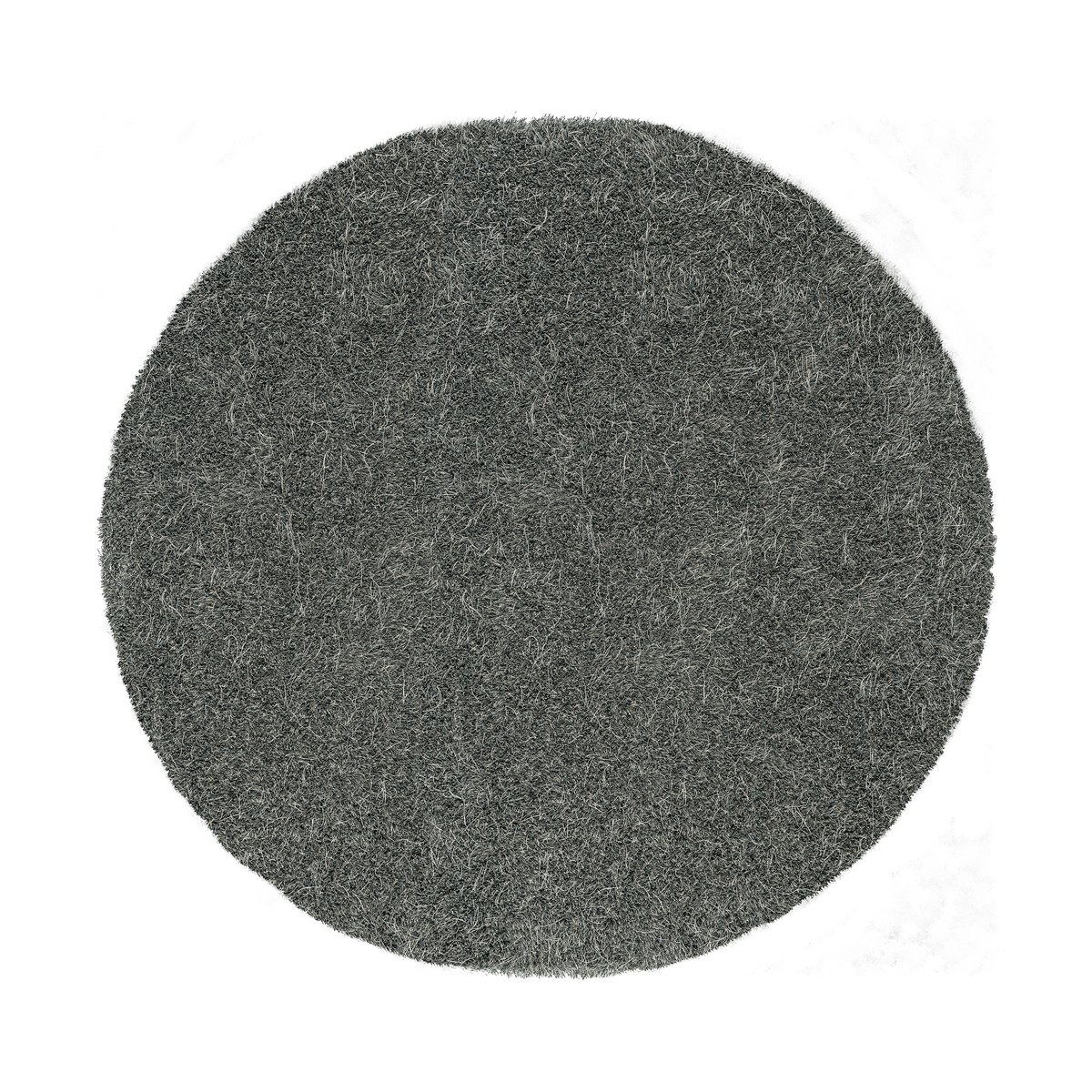 Kasthall Moss Vloerkleed rond Nickel grey 300 cm | Scandinavisch Interieur | Hoogpolige vloerkleden | Grijs