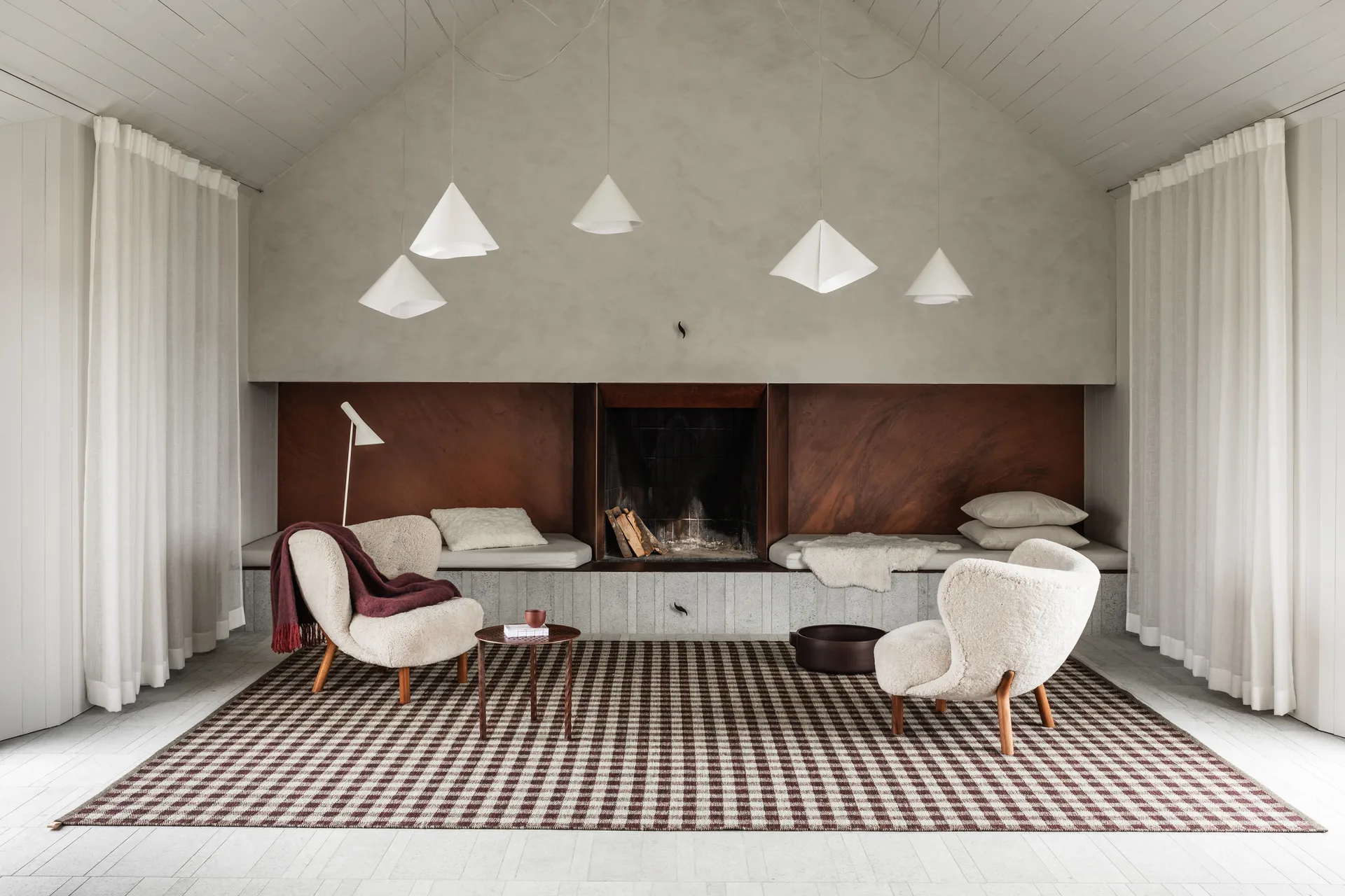 Vichy vloerkleed 195x300 cm, Vanilla Coconut 884 Kasthall