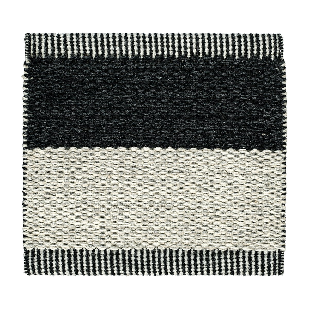 Kasthall Wide Stripe Icon vloerkleed 85x240 cm Midnight black