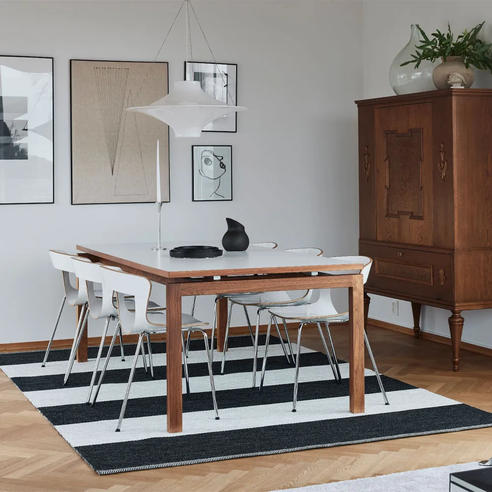 Wide Stripe Icon vloerkleed, Polarized blue 251 300x200 cm Kasthall