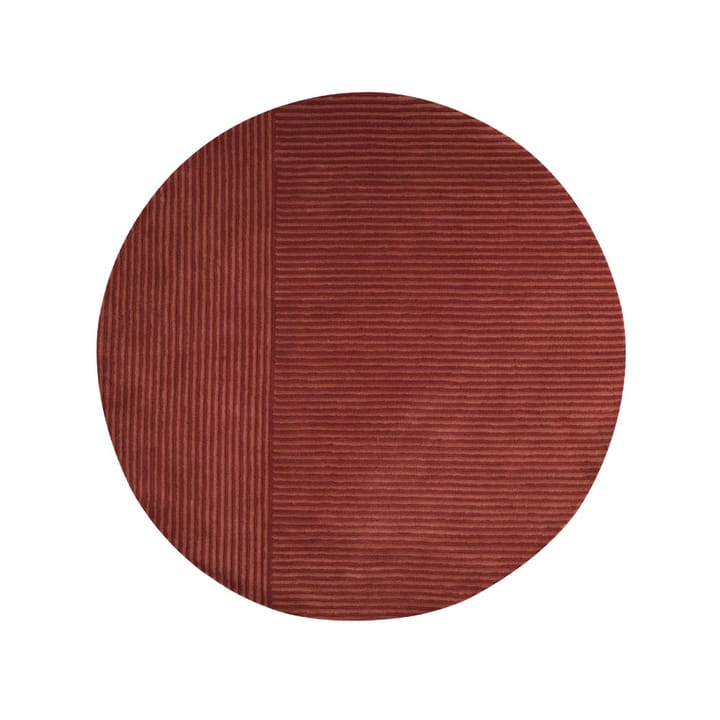 Dunes Straight vloerkleed rond - dusty red, 200 cm - Kateha