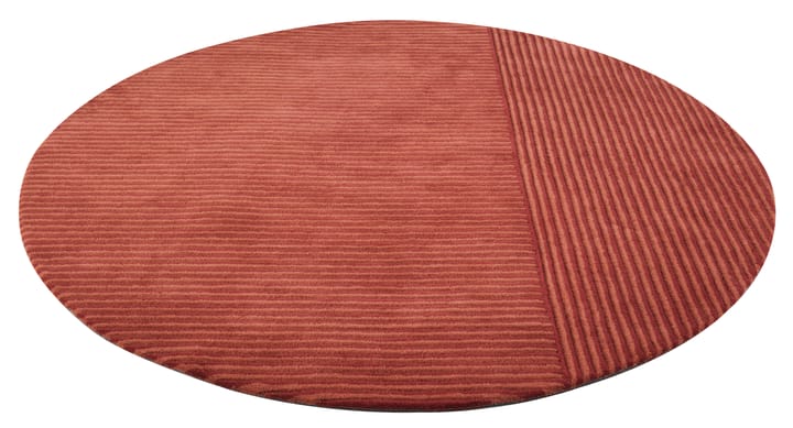 Dunes Straight vloerkleed rond, dusty red, 220 cm Kateha