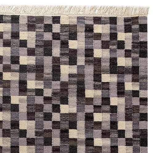 Kleine doos handgeweven tapijt grijs, 240x170 Kateha