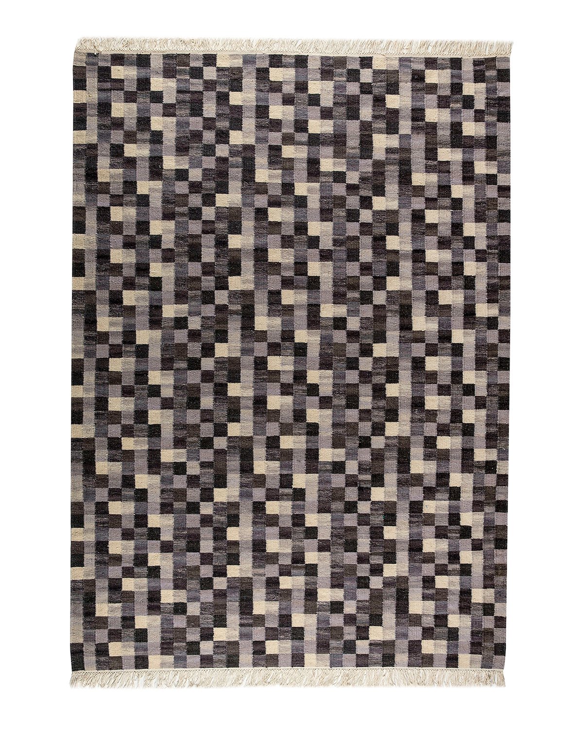 Kateha Kleine doos handgeweven tapijt grijs 300x200