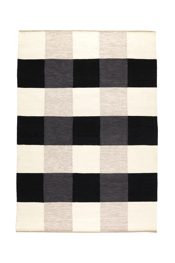 Night and Day handgeweven tapijt 170x240 cm - Zwart & wit - Kateha