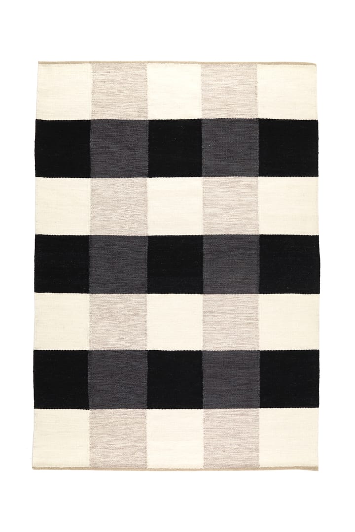 Night and Day handgeweven tapijt 170x240 cm - zwart & wit - Kateha