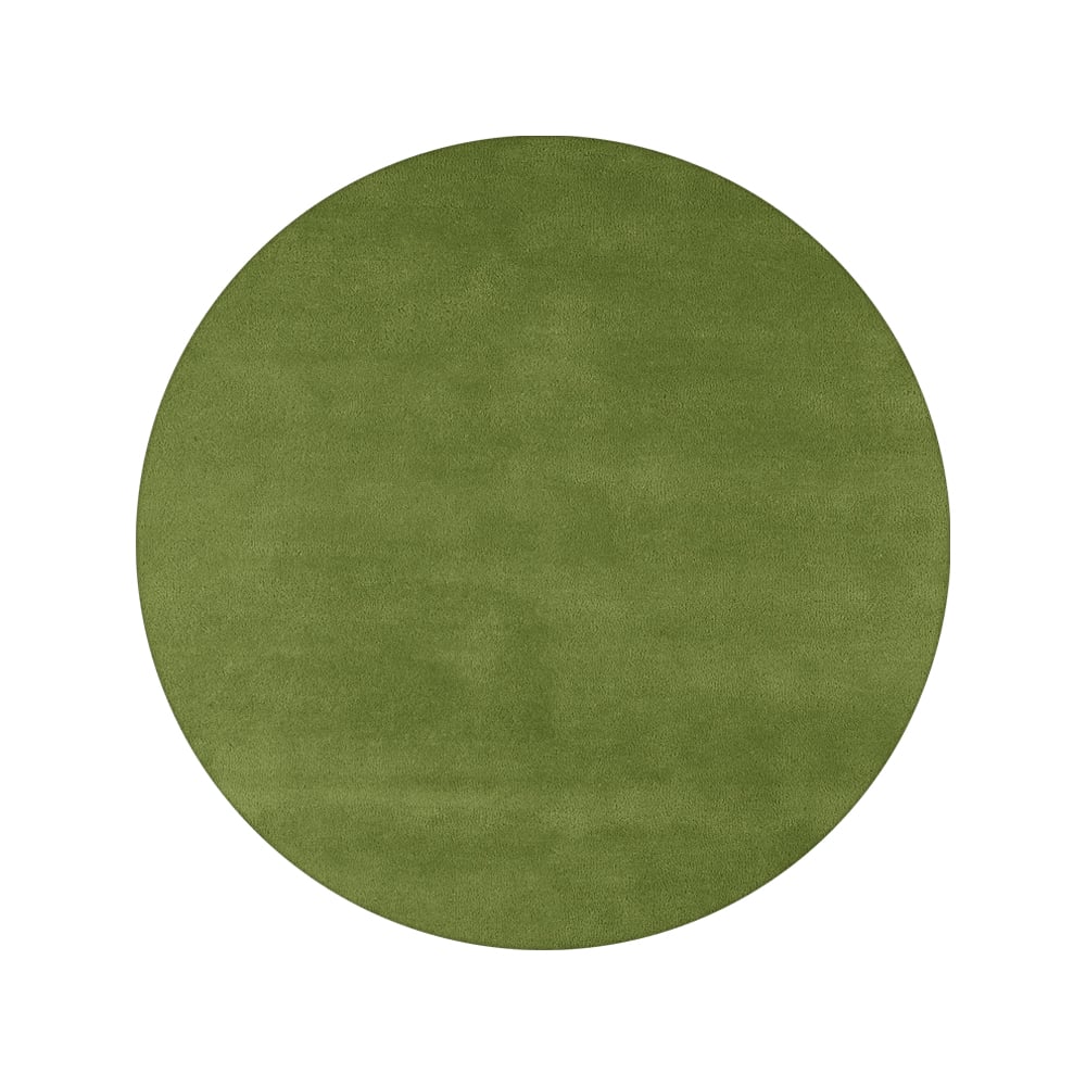 Kateha Sencillo vloerkleed rond green, 220 cm | Scandinavisch Interieur | Wollen vloerkleden | Groen