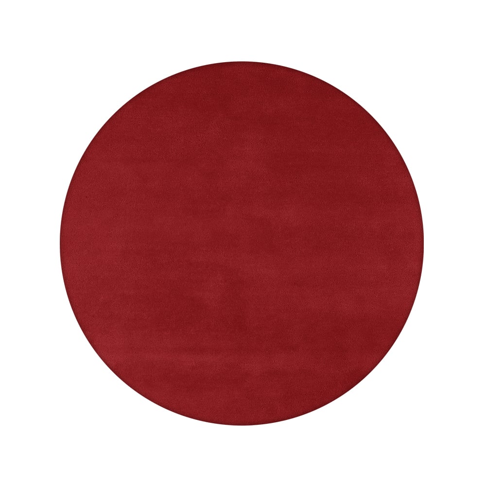Kateha Sencillo vloerkleed rond red, 220 cm | Scandinavisch Interieur | Wollen vloerkleden | Rood
