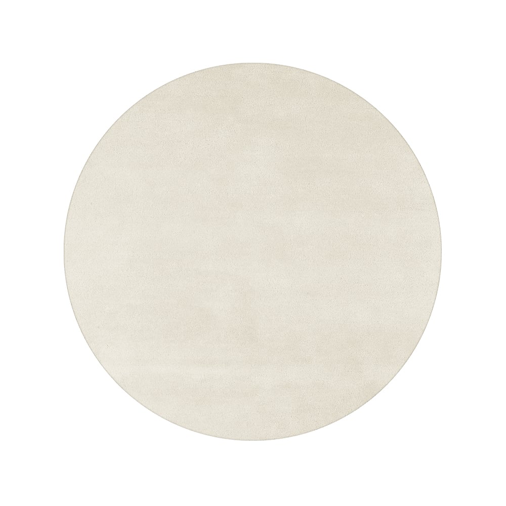 Kateha Sencillo vloerkleed rond white, 220 cm | Scandinavisch Interieur | Wollen vloerkleden | Wit