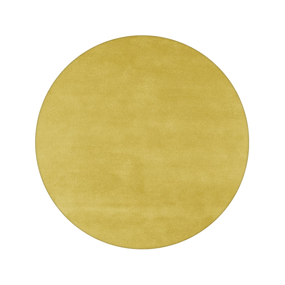 Kateha Sencillo vloerkleed rond yellow, 220 cm