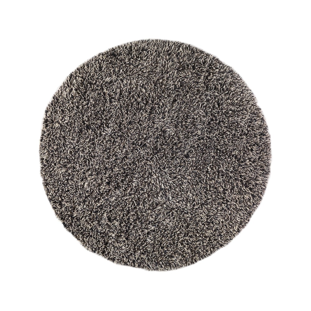 Kateha Shaggy vloerkleed rond white/charcoal, 220 cm