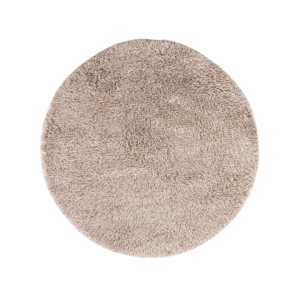 Kateha Shaggy vloerkleed rond white/grey, 220 cm | Scandinavisch Interieur | Wollen vloerkleden | Wit