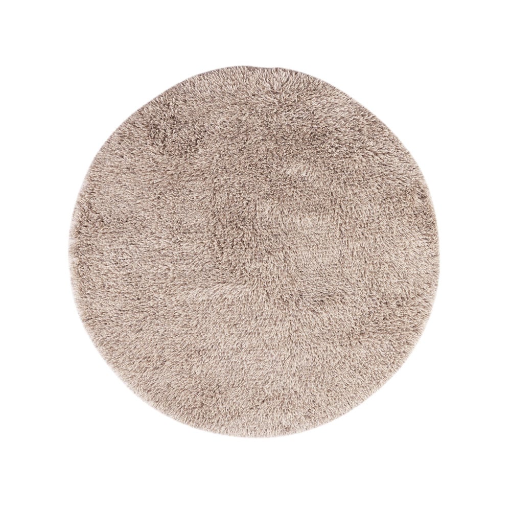 Kateha Shaggy vloerkleed rond white/grey, 220 cm