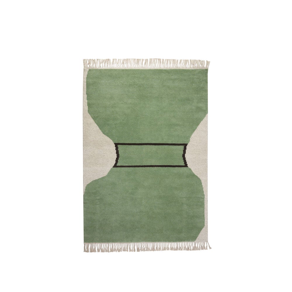 Kateha Silhouette flossa vloerkleed dusty green, 170x240 cm