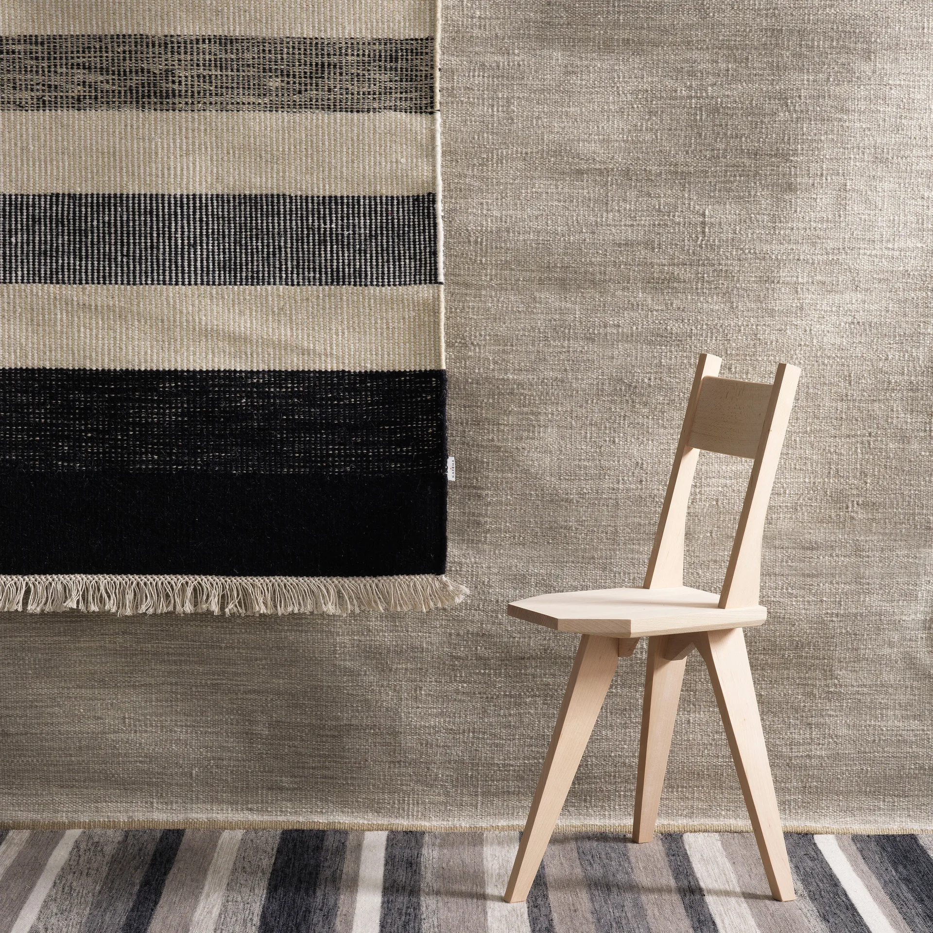 Tofta wave vloerkleed 200 x 300 cm, Wit-zwart Kateha