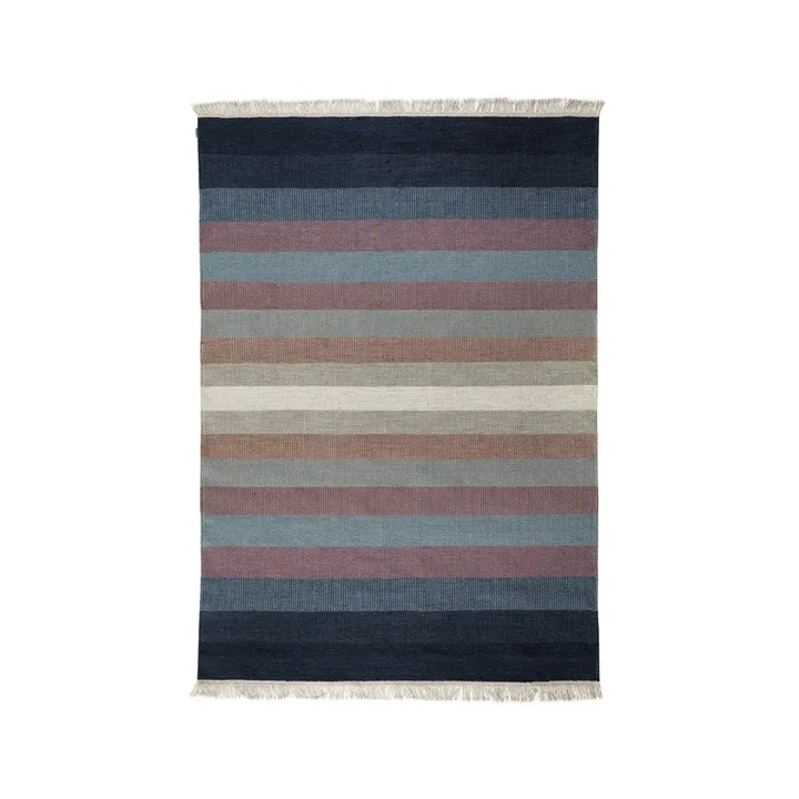 Tofta wave vloerkleed - Blue, 170x240 cm - Kateha