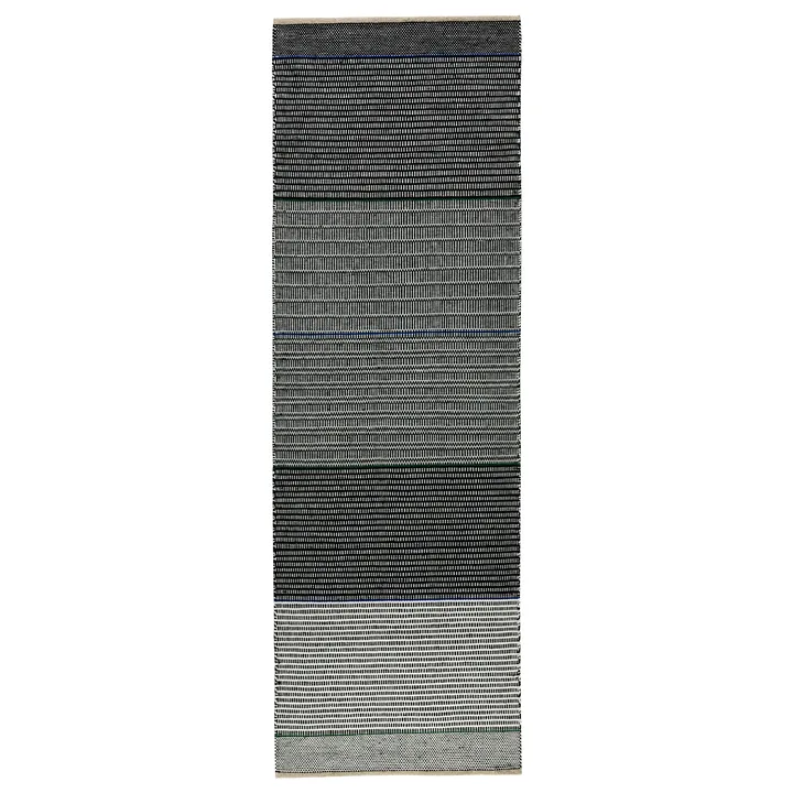 Tribulus One wollen vloerkleed 80x250 cm - Black/white/blue/green - Kateha
