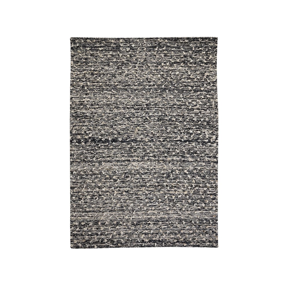 Kateha Woolly vloerkleed black/white, 200x300 cm