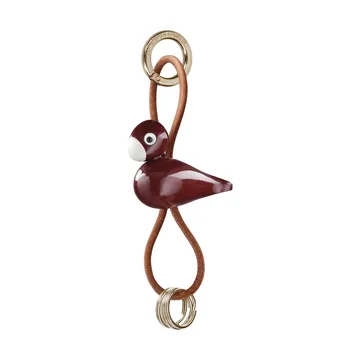 Kaj Bojesen vogel sleutelhanger - Bordeaux, natuurlijk leer - Kay Bojesen Denmark