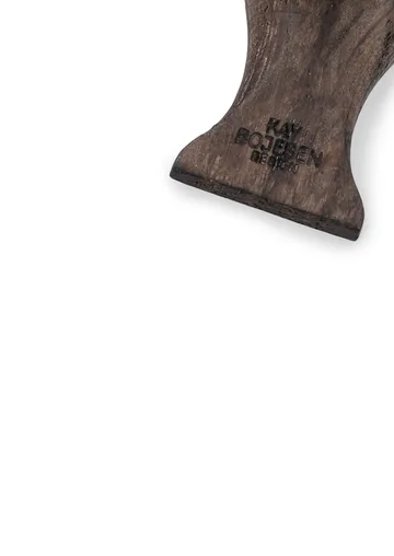 Kaj Bojesen vogel sleutelhanger - Gerookt eiken, zwart leer - Kay Bojesen Denmark