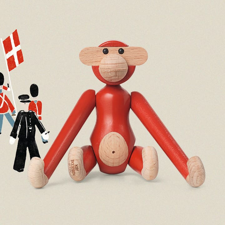 Kay Bojesen aap mini vintage, Rood Kay Bojesen Denmark