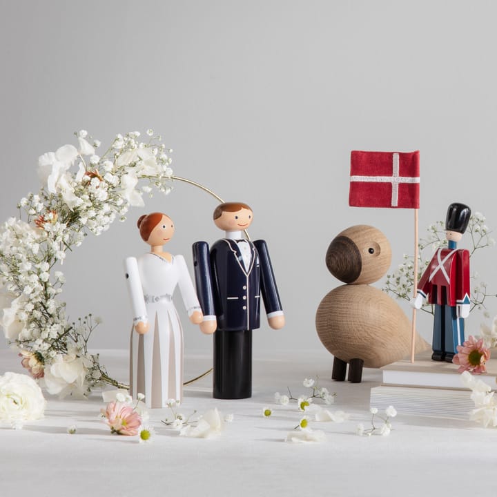 Kay Bojesen bruidegom - Blauw-zwart-wit, 18 cm - Kay Bojesen Denmark