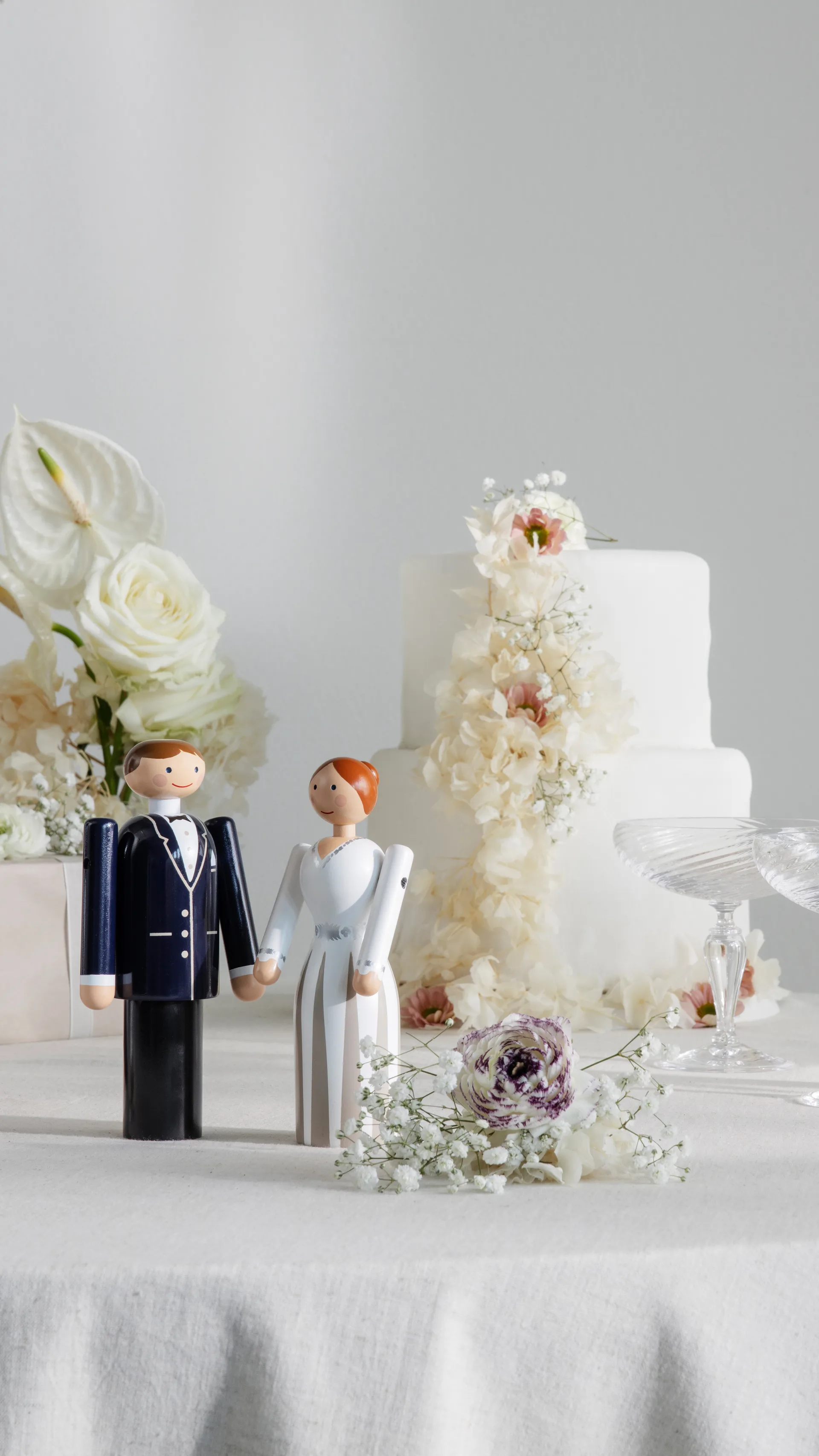 Kay Bojesen bruidegom, Blauw-zwart-wit, 18 cm Kay Bojesen Denmark