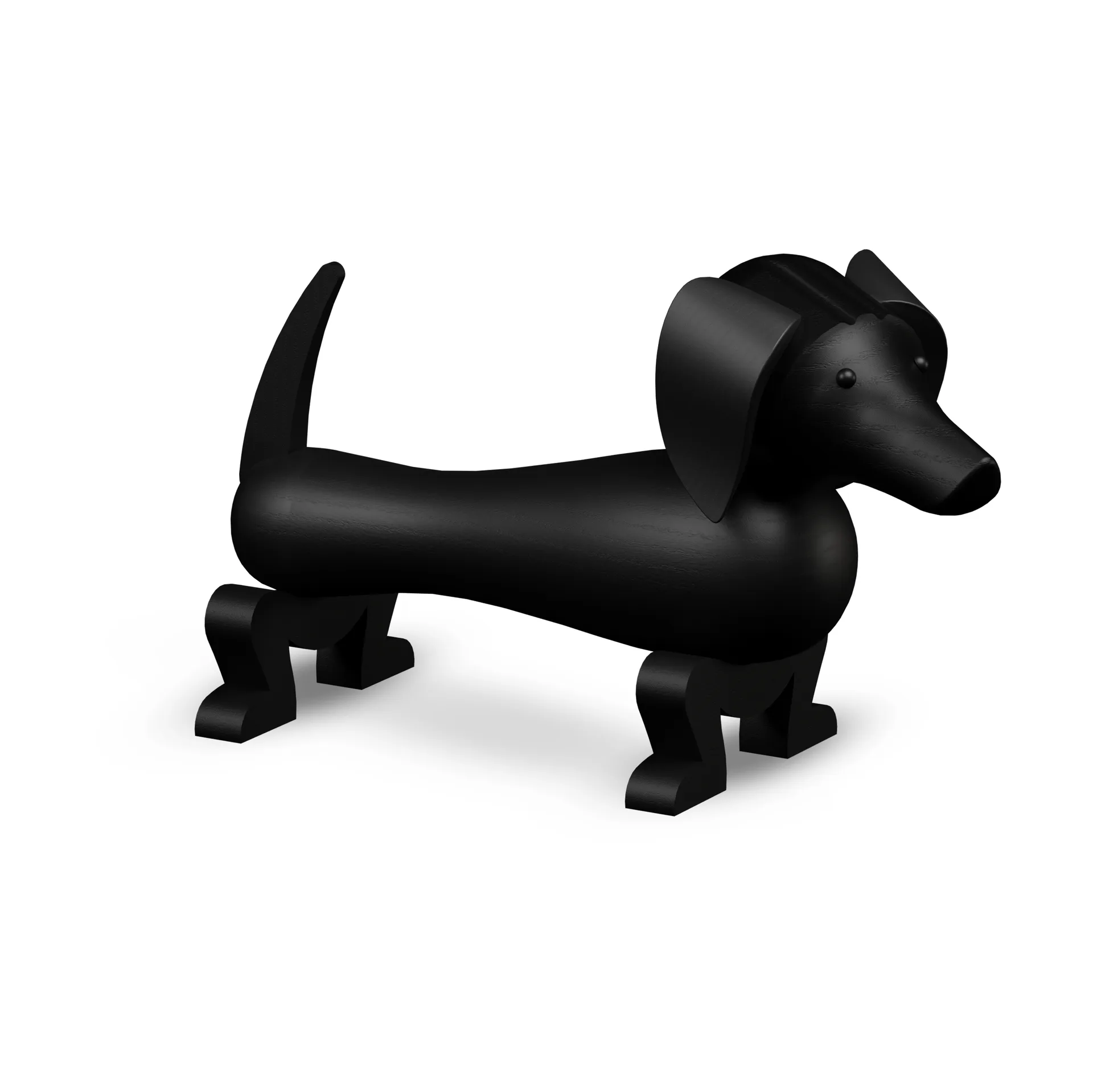 Kay Bojesen hond 28,5 cm, Donker gebeitst eikenhout Kay Bojesen Denmark