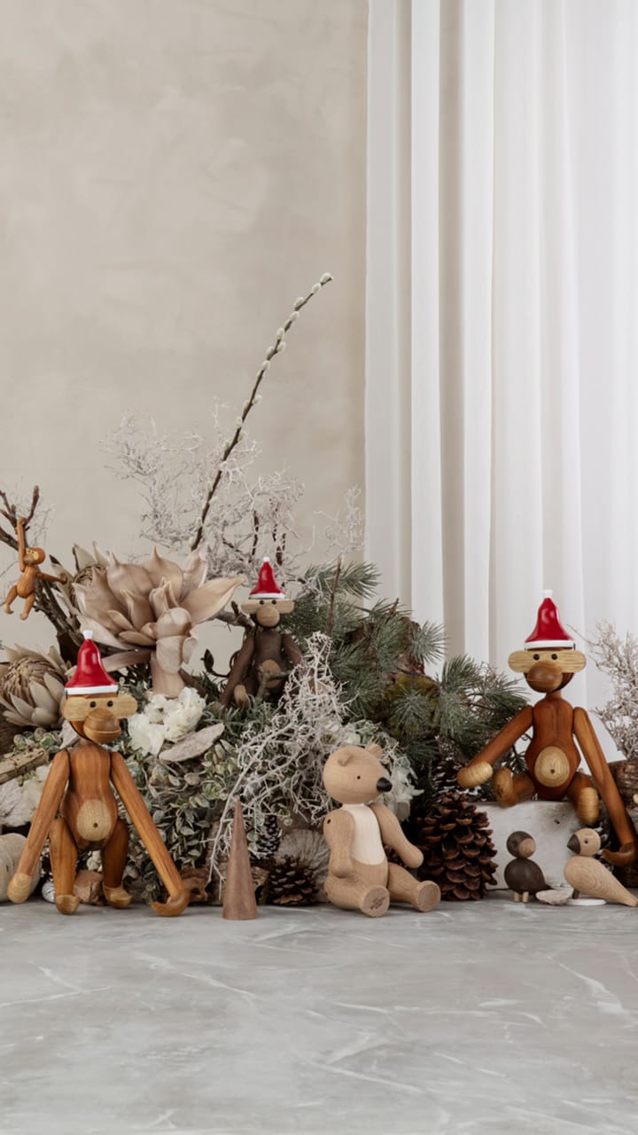 Kay Bojesen kerstmuts voor aap medium, Rood Kay Bojesen Denmark