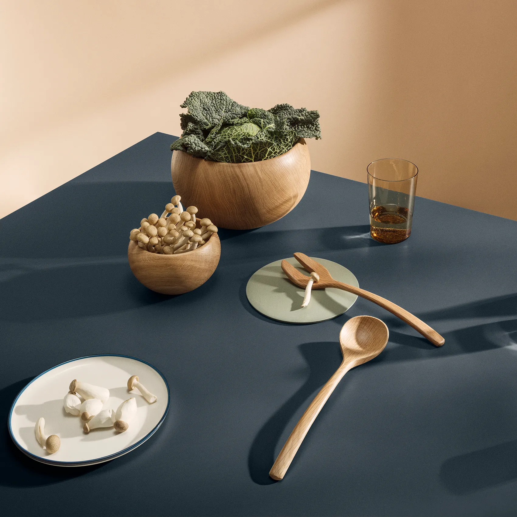 Kay Bojesen kom Menageri Ø14 cm, Eiken Kay Bojesen Denmark