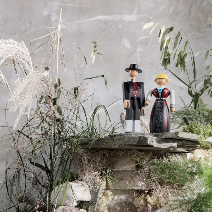 Kay Bojesen man in Noorse kleerdracht, Zwart-rood-wit Kay Bojesen Denmark