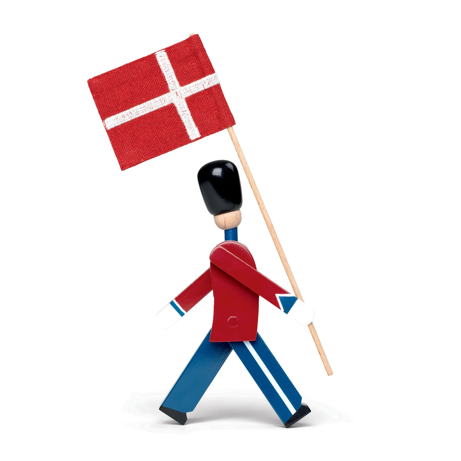 Kay Bojesen textielvlag voor minivaandeldrager, Rood-wit Kay Bojesen Denmark