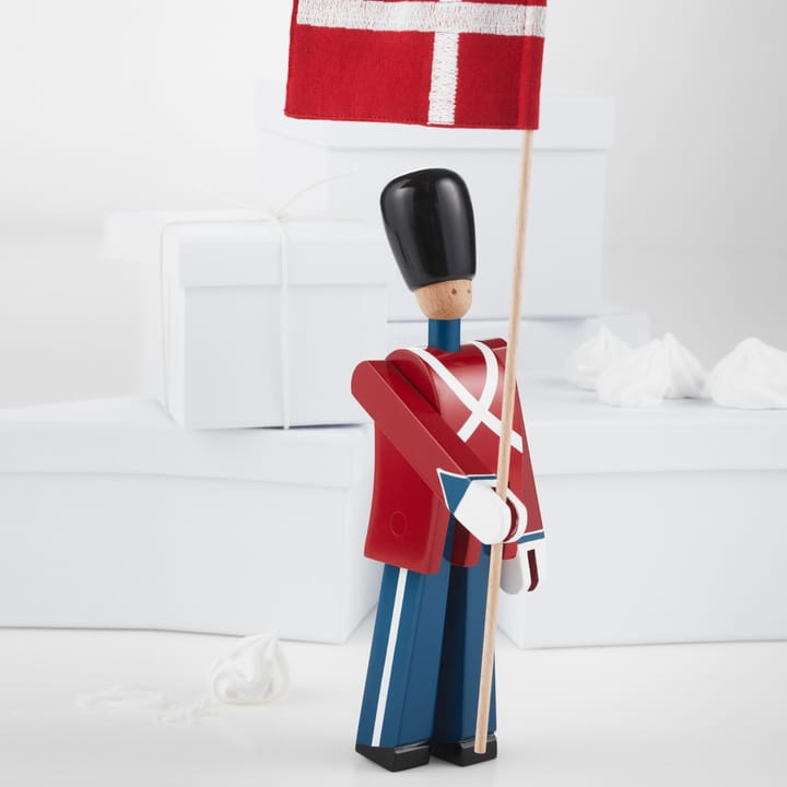 Kay Bojesen vaandeldrager met textielvlag, 29,5 cm. Kay Bojesen Denmark