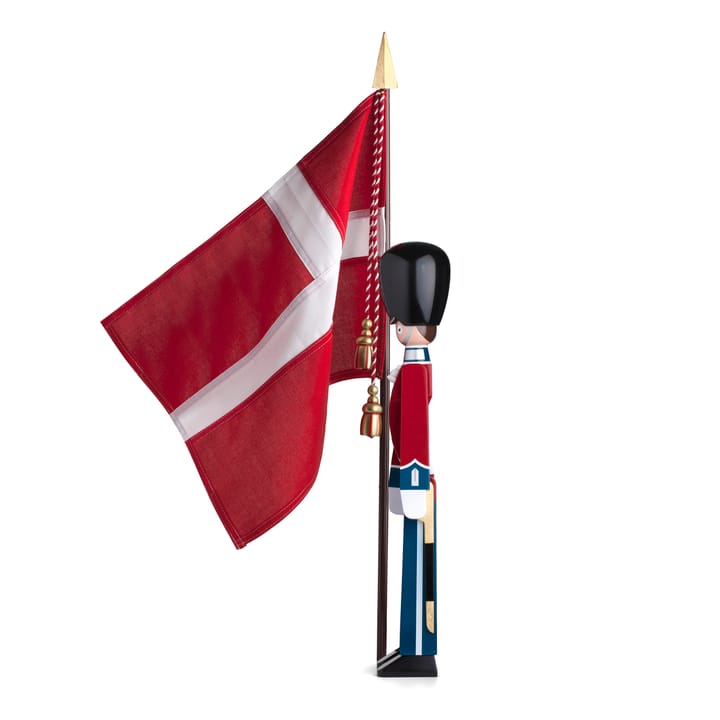 Kay Bojesen vaandeldrager met textielvlag, 50 cm Kay Bojesen Denmark