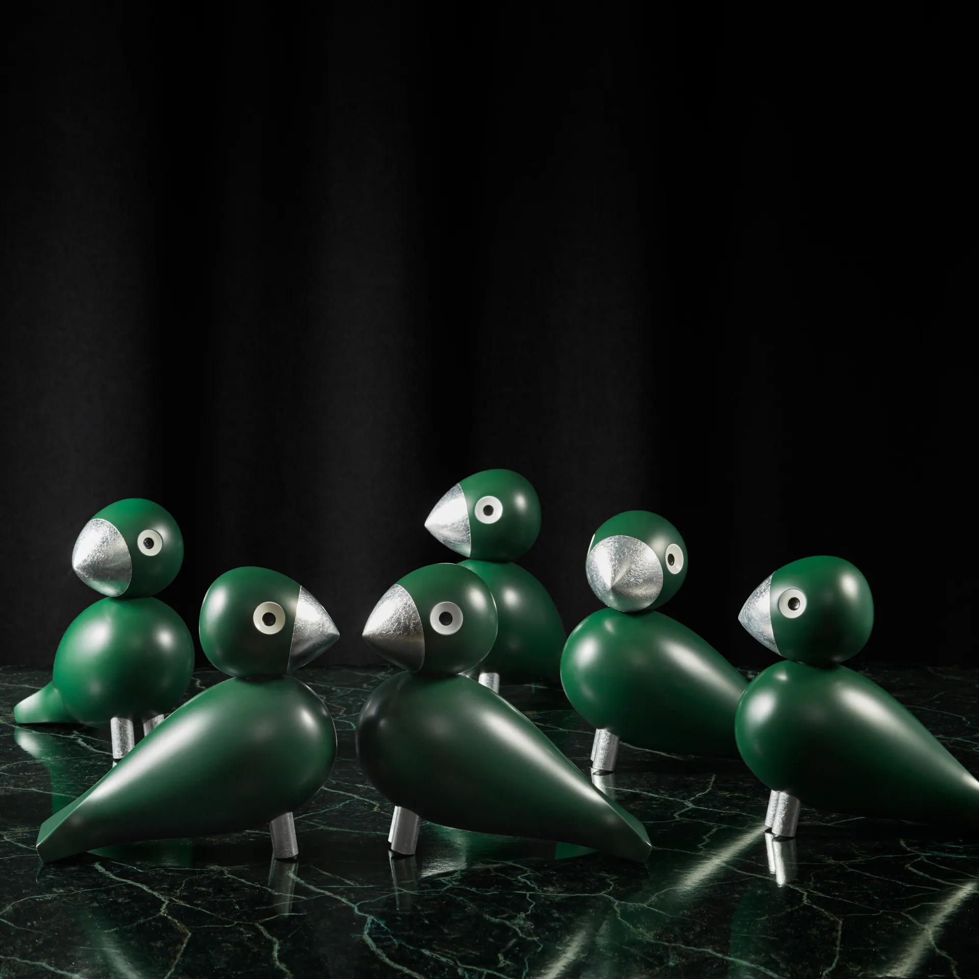 Kay Bojesen zangvogel Georg, Groen-Zilver Kay Bojesen Denmark