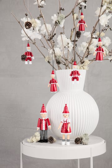 Kerstman en kerstvrouw 10 cm - Rood - Kay Bojesen Denmark