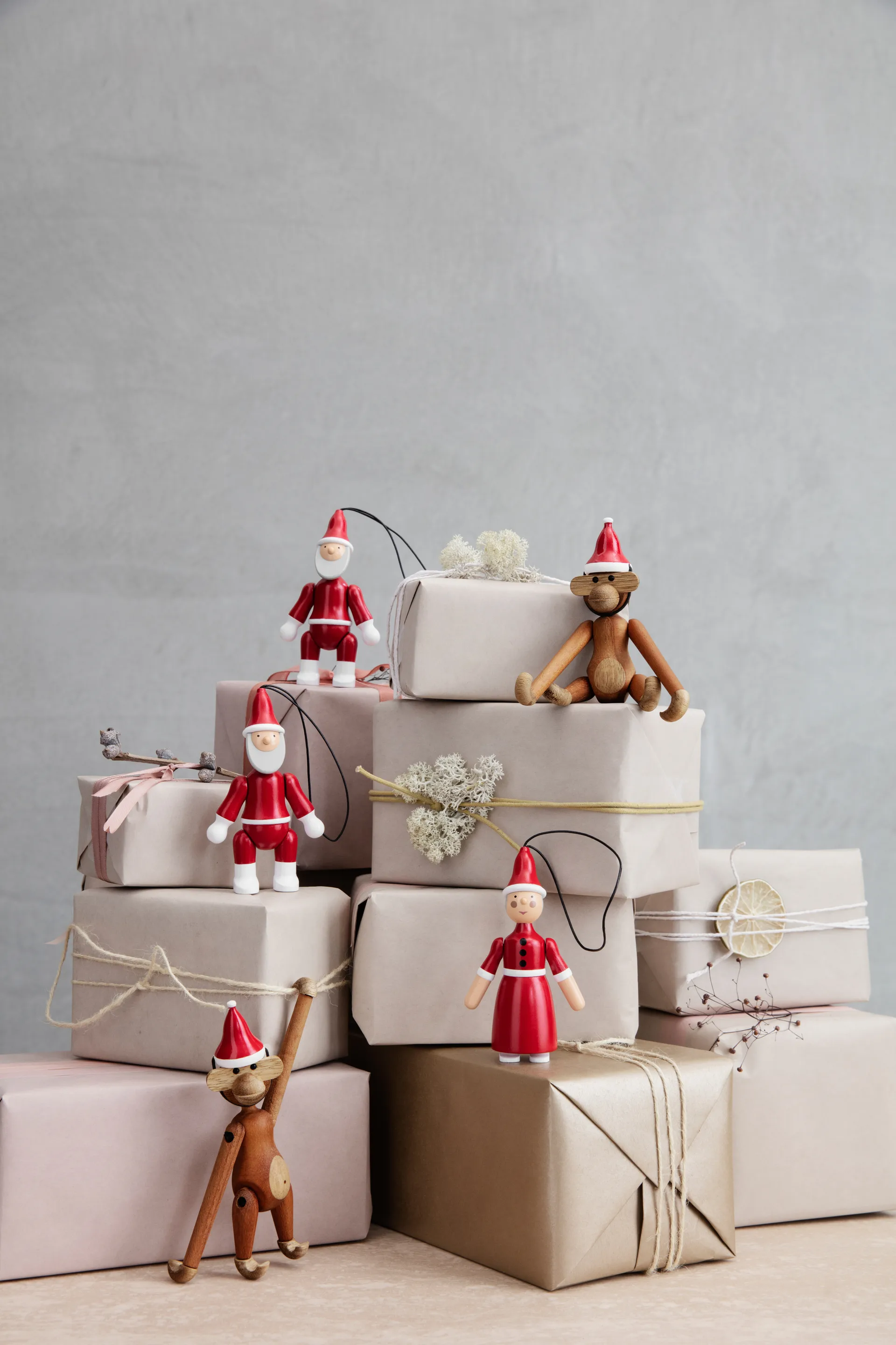 Kerstman en kerstvrouw 10 cm, Rood Kay Bojesen Denmark