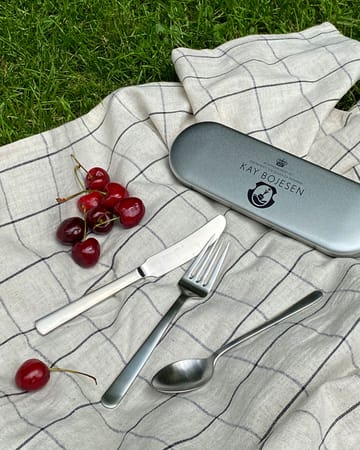 Grand Prix bestekset reiskit 3-delig - Matte steel - Kay Bojesen
