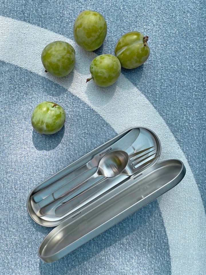 Grand Prix bestekset reiskit 3-delig, Matte steel Kay Bojesen