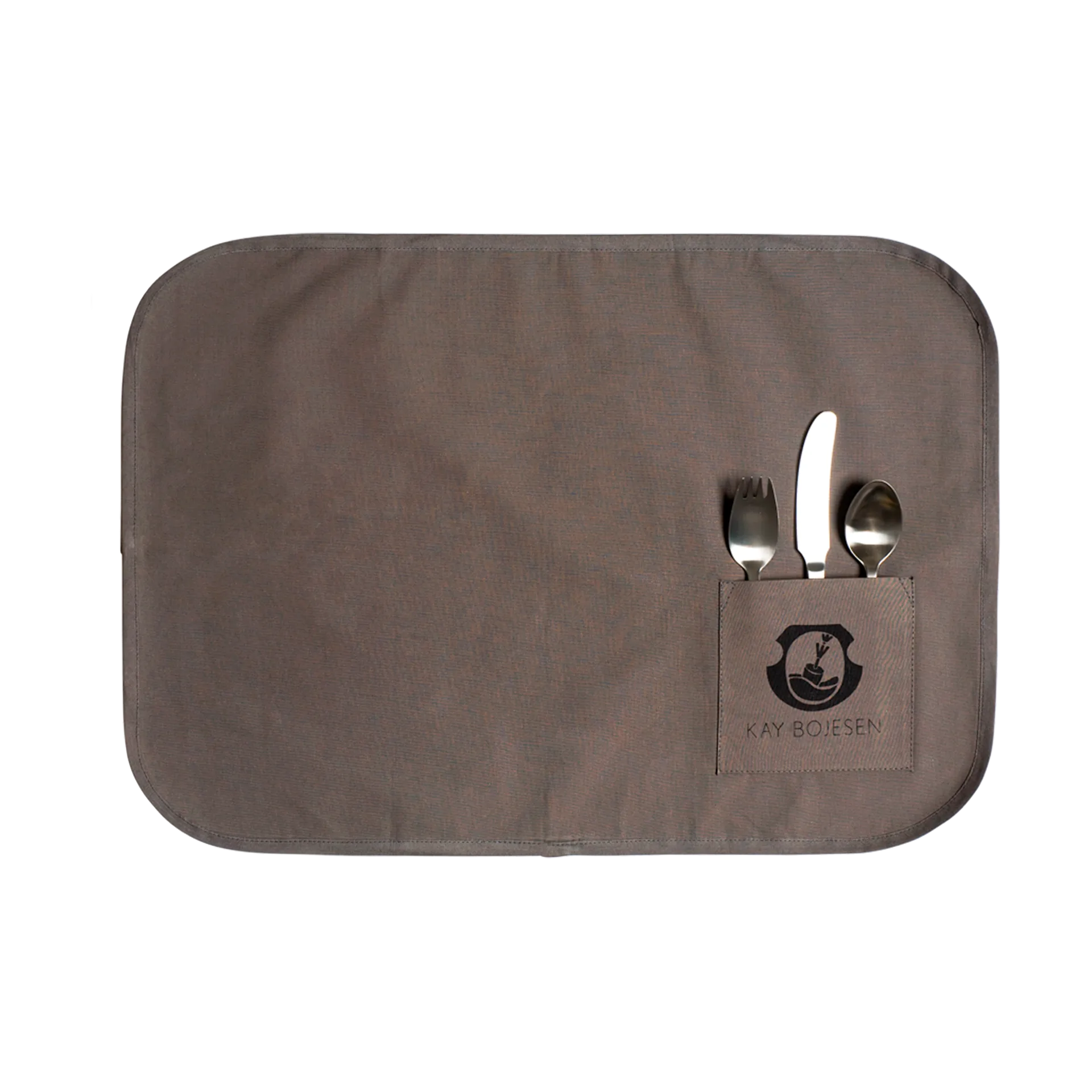 Grand Prix kinderbestek en placemat 4-delig, Polished steel Kay Bojesen