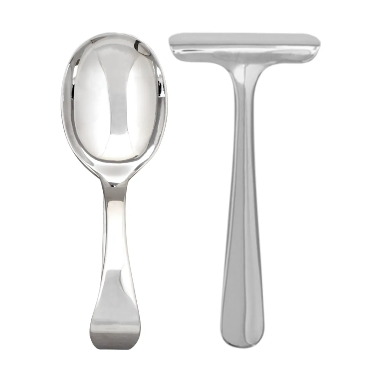 Grand Prix kinderbestek en slabbetje 3-delig, Polished steel Kay Bojesen