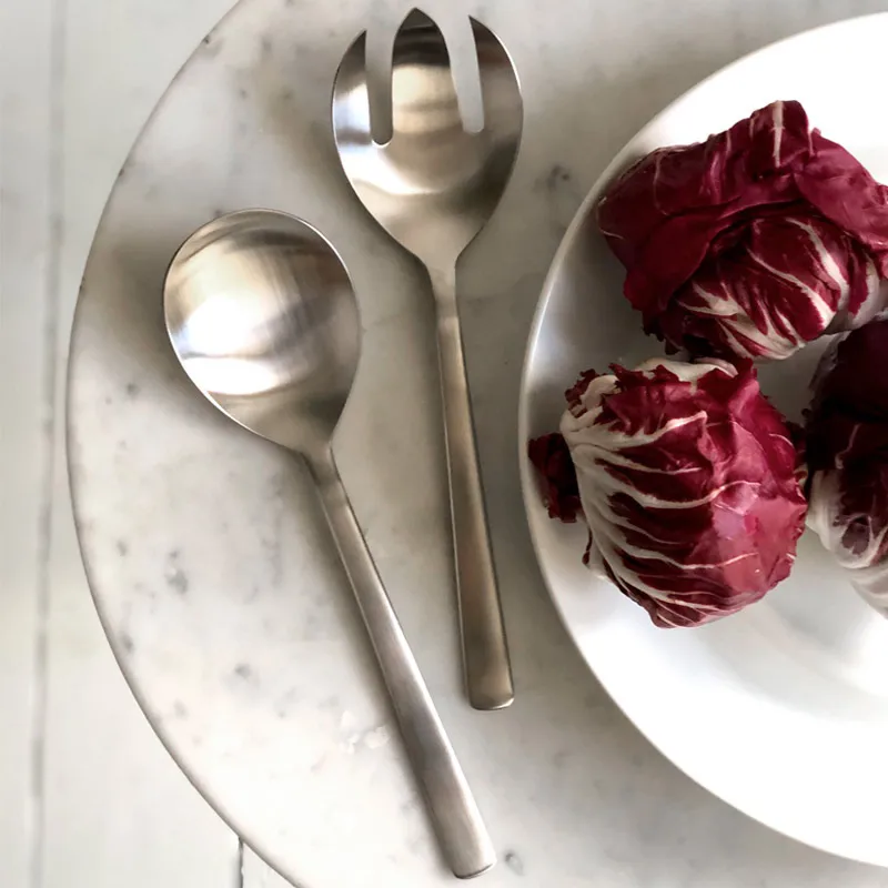 Grand Prix saladebestek 18,5 cm 2-delig, Matte steel Kay Bojesen