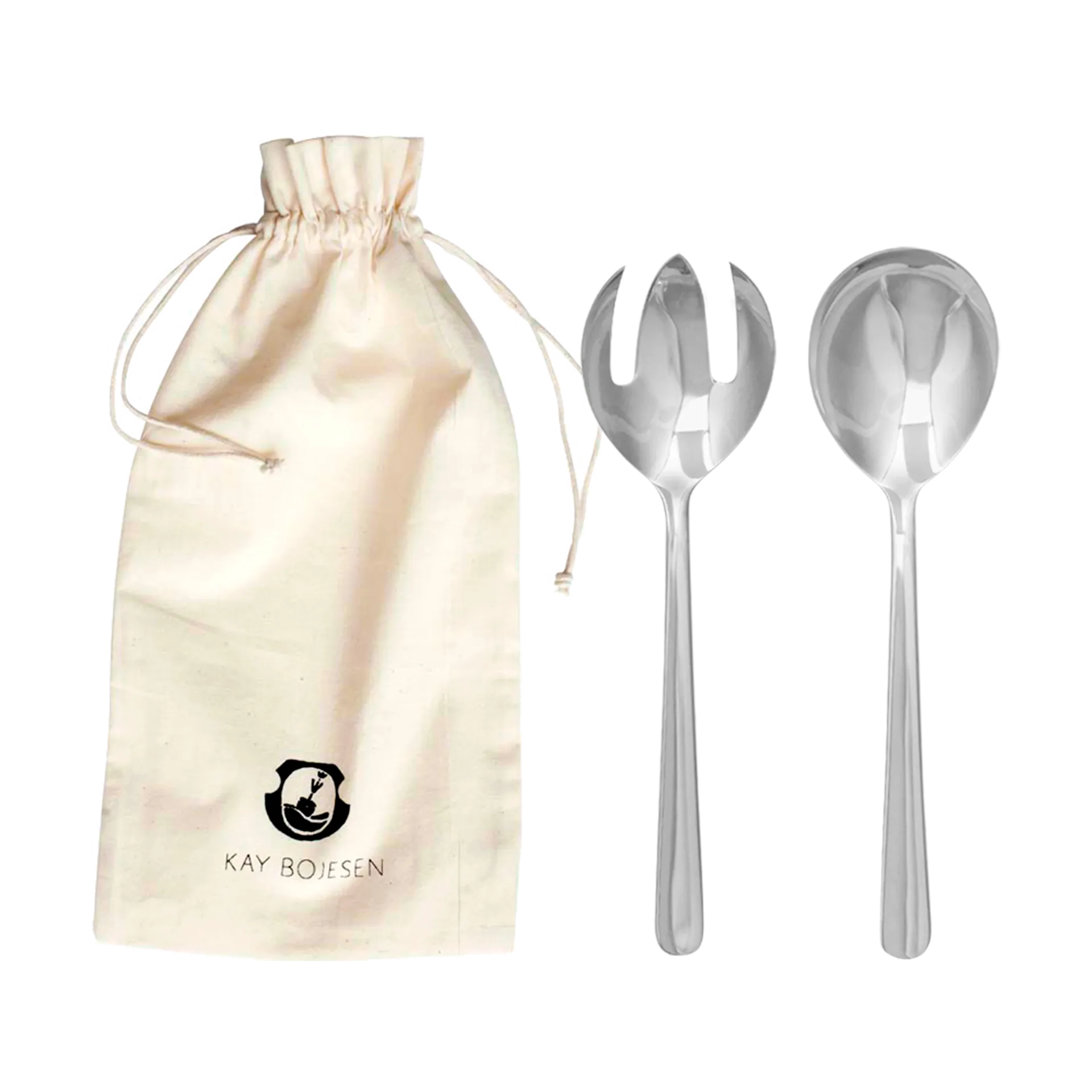 Grand Prix saladebestek 23,5 cm 2-delig, Polished steel Kay Bojesen