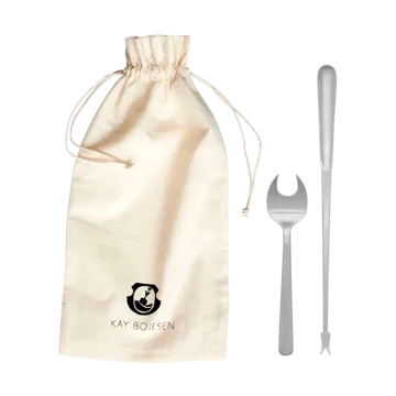 Grand Prix schaaldierenbestek 8-delig - Matte steel - Kay Bojesen