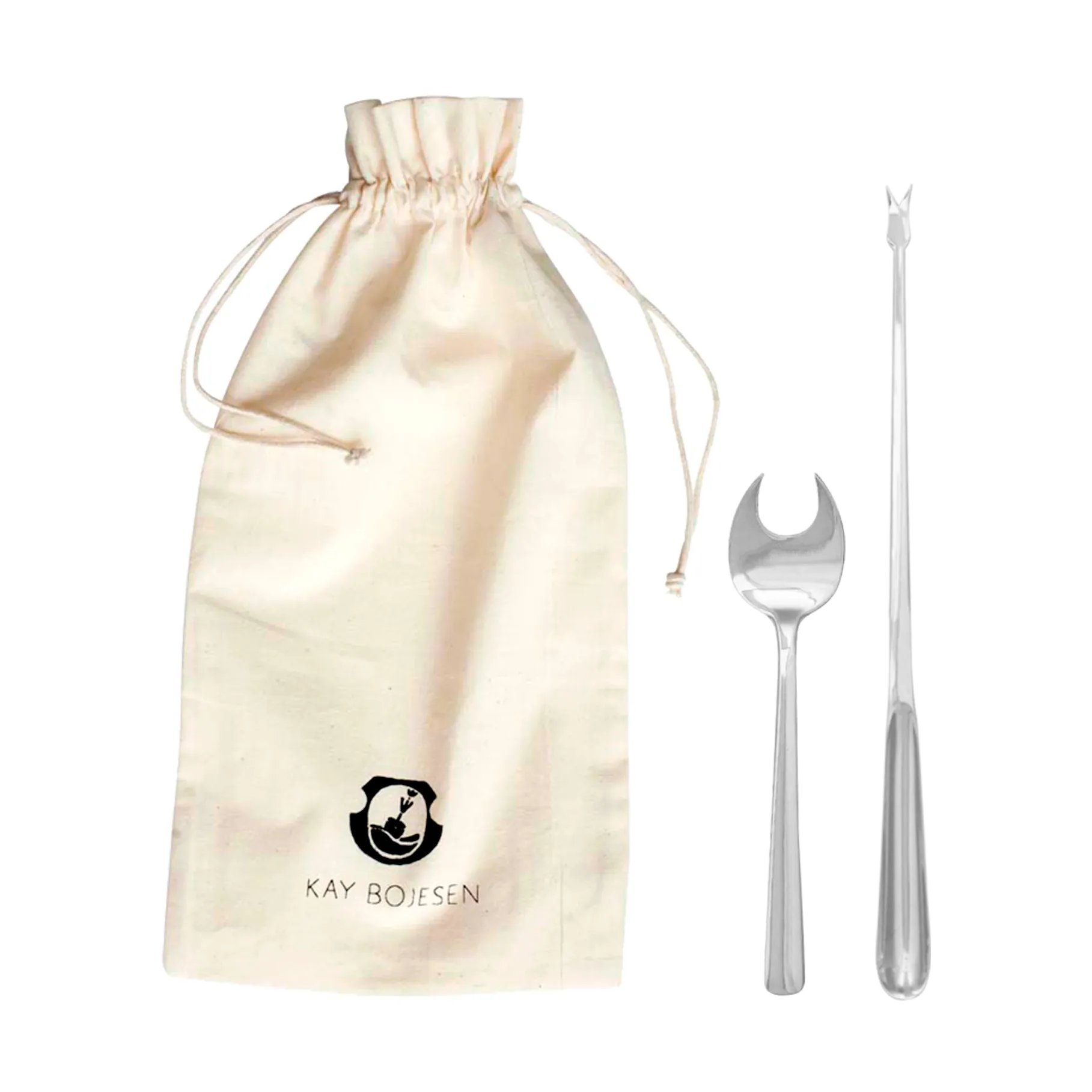 Grand Prix schaaldierenbestek 8-delig, Polished steel Kay Bojesen