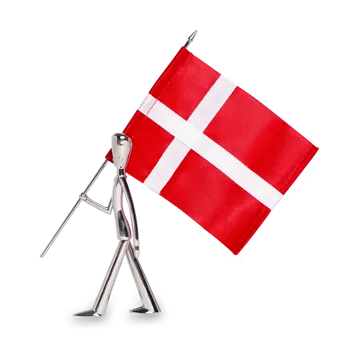 Royal Guard vlaggendrager figuur 18 cm - Polished steel - Kay Bojesen