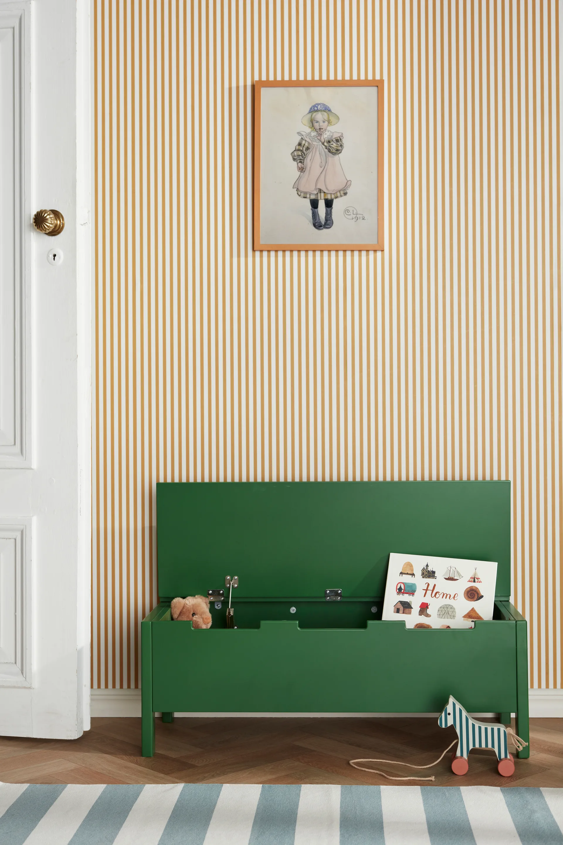 Carl Larsson bank met opbergruimte, Groen Kid's Concept